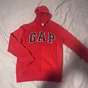 GAP Vibrant Red Full-Zip Hoodie